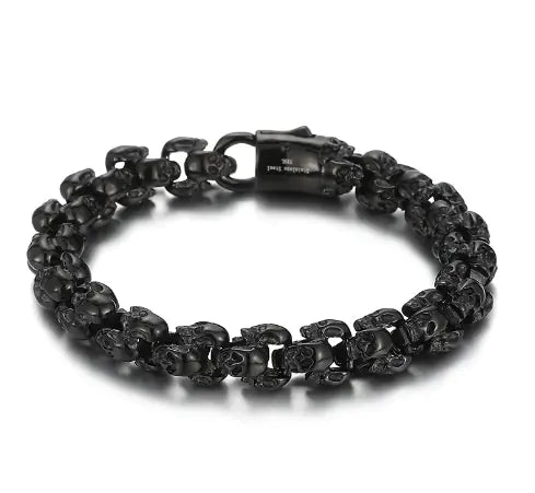Ghoul Skull Bracelet, Black