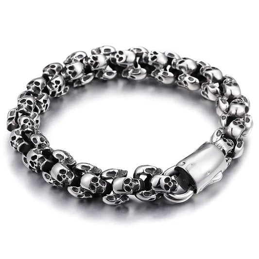 Ghoul Skull Bracelet, Silver