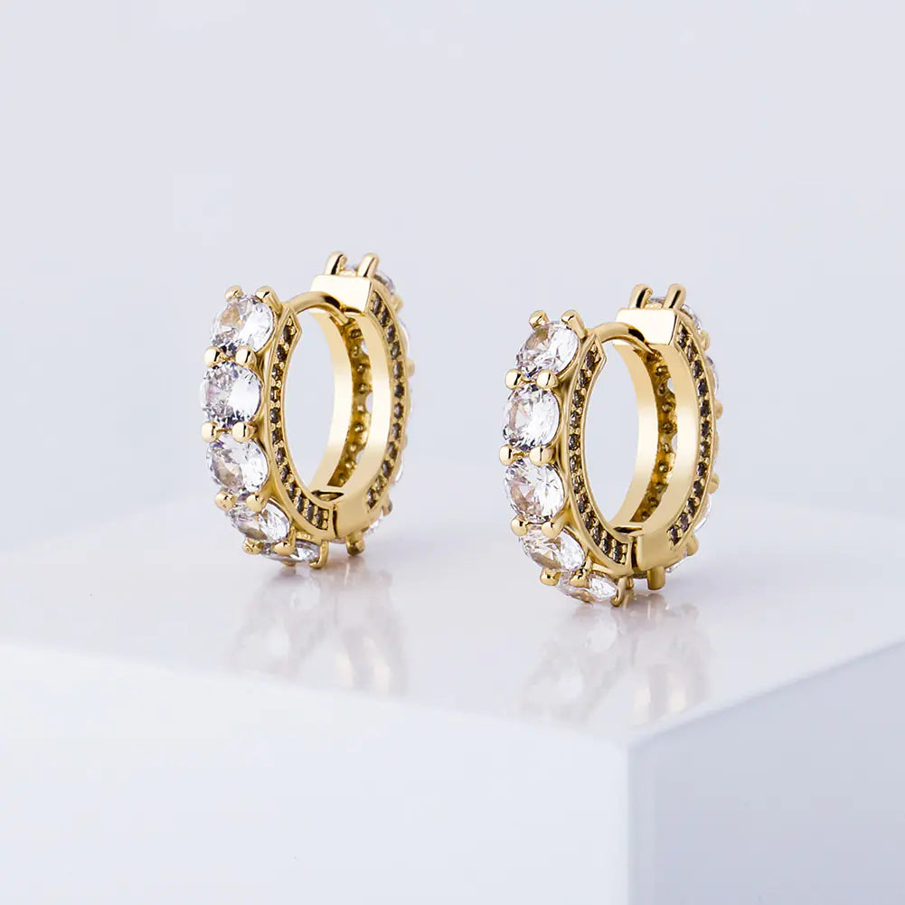 Vanguard Hoop Earrings, Gold