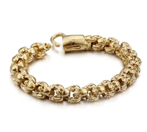 Ghoul Skull Bracelet, Gold
