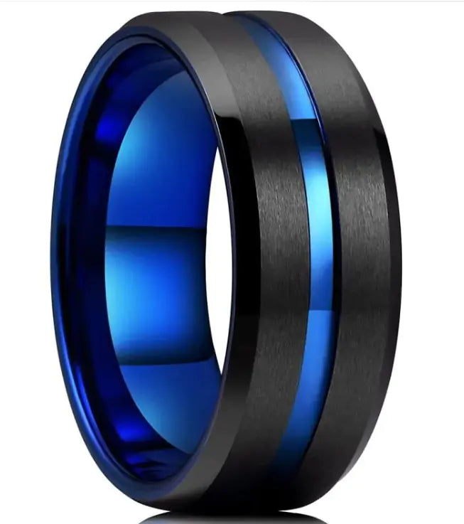 Monarch Band Ring, Black & Blue