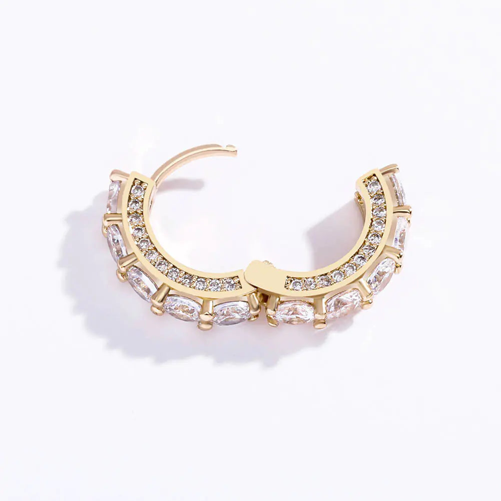 Vanguard Hoop Earrings, Gold
