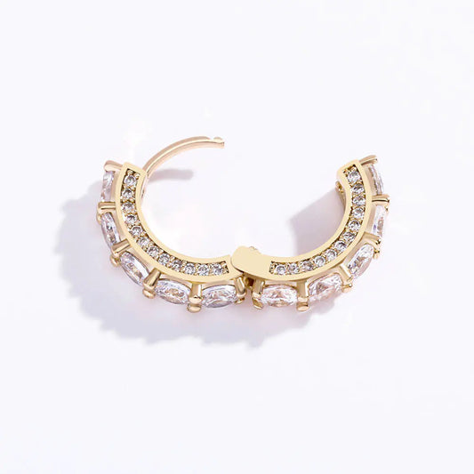 Vanguard Hoop Earrings, Gold